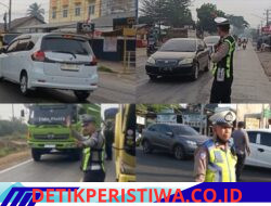 Pastikan Kelancaran Pagi Hari, Satlantas Polres Banyuasin Gelar Strong Point di Sejumlah Titik