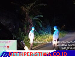 Cegah Gangguan Kamtibmas, Personil Polsek Sidemen Intensifkan Giat Blue Light Patrol pada Malam hari