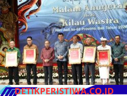 Kapolda Bali Terima Kerthi Bali Sewaka Nugraha, Apresiasi Dedikasi  dalam Menjaga Keamanan dan Ketertiban di Bali