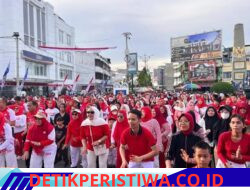 Pemkab Labuhanbatu Gelar Jalan Santai Sambut HUT RI ke-81