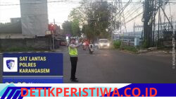 Pastikan Car Free Day Berjalan dengan Lancar, Sat Lantas Polres Karangasem Amankan Jalur Jalan Veteran