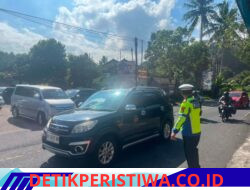 Ciptakan Kawasan Wisata Kondusif,  Sat Lantas Berikan Pengamanan di Kawasan Obyek Wisata Tirtagangga