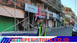 Rutinitas Satlantas Polres Karangasem Lakukan Gatur Lalin, di Depan Pasar Senggol Jalan Gajah Mada Amlapura