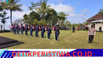 Semarakan HUT Kemerdekaan RI ke-81, Forkopincam Bebandem Kawal Ketat Pengamanan dan Monitoring Kegiatan Pelacakan di Tugu Pahlawan Tanah Aron