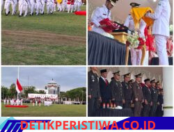 Wakil Bupati Bireun Pimpin Upacara Penurunan Bendera HUT RI Ke-81