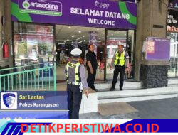 Melalui Kegiatan Rutin Yang Ditingktkan, Satlantas Polres Karangasem Laksanakan Patroli di Kawasan Pertokoan