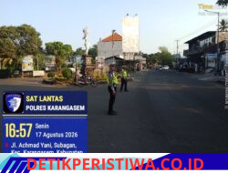Rutinitas Pos Sore, Sat Lantas Lakuan Gatur Lalin di Pos 3 Patung Salak Jasri