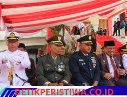 Posal dan Posbinter Jajaran Lanal Bintan Turut Meriahkan Upacara HUT Ke-81 Kemerdekaan RI