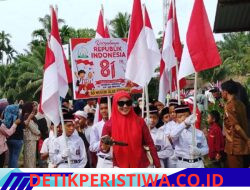 Antusiasme Masyarakat Desa Alue Sentang Dalam Acara Pawai Merayakan HUT RI ke-81 Tahun 2026