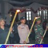 Polres Bireuen Ikuti Taptu dan Pawai Obor Sambut HUT Ke-81 Republik Indonesia