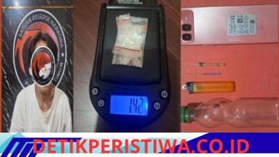 Tim Satres Narkoba Polres Oku Timur Berhasil Mengamankan Satu Dari Dua Tersangka Penyalahguna Narkotika, di Sebuah Rumah Desa Sido Mulyo Belitang