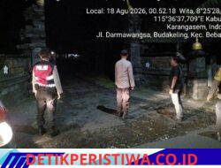 Cegah Aksi Kejahatan Dini Hari, Polsek Bebandem Gelar Patroli KRYD Sisir Pemukiman Penduduk dan Objek Vital