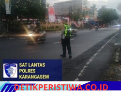 Cegah Kemacetan Personel Sat Lantas Polres Karangasem Intensifkan Gatur Lalin, di Simpang 3 Pesagi