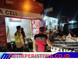 Pastikan Objek Vital dan Pasar Bebandem Kondusif, Polsek Bebandem Gelar Patroli Barcode Dini Hari