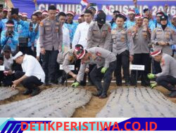 Tekan Ketergantungan Indonesia Impor Bawang Putih, Polri Tanam Bawang Putih Serentak di 14 Daerah di Jabar