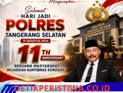 GWI Ucapkan Selamat Hari Jadi ke-11 Polres Tangerang Selatan, Bersama Masyarakat Wujudkan Kamtibmas Kondusif