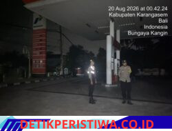 Cegah Potensi Aksi Kejahatan Malam Hari, Polsek Bebandem Gelar Patroli Barcode Menyasar Objek Vital