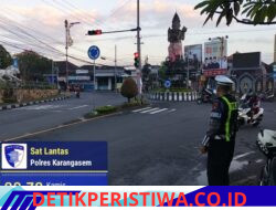 Jaga Ketertiban dan Kelancaran Arus Lalulintas, Personil Sat Lantas Rutin Lakukan Gatur Pagi di Ktl 1 Subagan