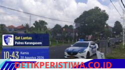 Pastikan Jalur Kawasan Wisata Lancar, Satlantas Polres Karangasem Terjunkan Unit Turjawali Lakukan Gatur Lalin di Obyek Wisata Tirtagangga