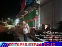 Jaga Situasi Kamtibmas Agar Tetap Kondusif, Personil Polsek Sidemen Rutin Gelar Patroli Malam 