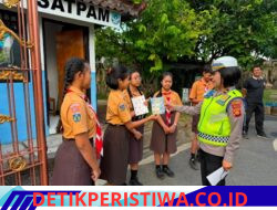 Melalui Program Police Goes To School” Safety Riding Sat Lantas Polres Karangasem Berikan Pemahaman Etika Berkendara kepada Siswa Siswi SMAN 2 Amlapura