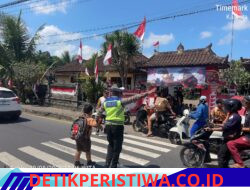 Cegah Laka Lantas Kalangan Pelajar, Melalui Giat Strong Poin Personil Polsek Rendang Bantu Sebrangkan Siswa Siswi SDN 1 Menanga