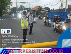 Antisipasi Kemacetan di Akhir Pekan, Polsek Bebandem Perketat Pengamanan Di Jalur Veteran Barat