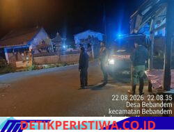 Jaga Situasi Kamtibmas Agar Tetap Kondusif, Polsek Bebandem Gelar Blue Light Patrol di Malam Hari
