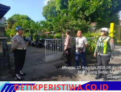 Berikan Rasa Aman Nyaman dan Kelancaran Arus Lalulintas, Sat Lantas Polres Karangasem Berikan Pengamanan di Gereja GKI Untung Surapati