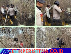 Personel Gabungan Oprasi Aman Nusa II padamkan Api, di Areal PT Samora Oki OGAN KOMERING ILIR — Polda Sumatera