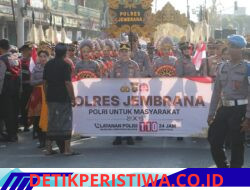 Meriahkan Parade Budaya Festival Semarak Jembrana 2026, Polres Jembrana Turut Ambil Bagian dengan Tampil Memukau