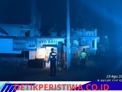 Ciptakan Rasa Aman kepada  Masyarakat pada Malam Hari, Polsek Bebandem Gelar Blue Light Patrol di Jalur Rawan dan Beberapa Obyek Vital