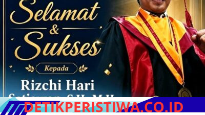 Rizchi Hari Setiawan, S.H., M.H. Raih Gelar Magister Hukum, Kabiro Sidoarjo Media DetikPeristiwa.co.id Sampaikan Ucapan Selamat