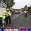 Polres Bireuen Olah TKP Kecelakaan Bus Putra Pelangi dengan Isuzu Traga di Samalanga