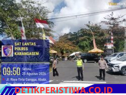 Pastikan Jalur Kawasan Wisata Kondusif, Sat Lantas Melaksanakan Pengamanan di Kawasan Obyek Wisata Tirtagangga