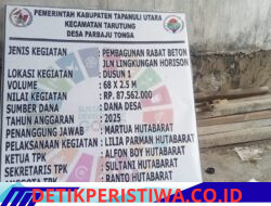 Dugaan Pelanggaran Fatal Dana Desa: Proyek Fisik Parbaju Tonga Kec.Tarutung Dikerjakan Lewat Tahun Anggaran