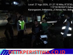 Pastikan Situasi Kamtibmas Kondusif padaDini Hari, Polsek Bebandem Gelar KRYD Sisir Pemukiman Penduduk Hingga Obyek Vital