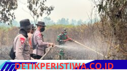 Gerak Cepat Personel BKO Sat Brimob Polda Bali, Padamkan Karhutla di Kubu Raya Kalbar