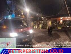Pastikan Situasi Kamtibmas Kondusif, Personel Polsek Sidemen Intensifkan Giat Blue Light Patrol 