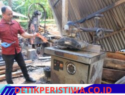 Selidiki Penyebab Kebakaran, Unit Reskrim Polsek Sidemen bersama Unit Identifikasi Satreskrim Polres Karangasem Lakukan Olah TKP