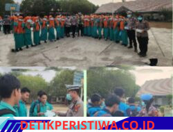 Sidokes Polres OKU Timur Bagikan Masker di SMK Negeri Martapura Antisipasi Dampak Karhutla