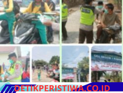 Kapolres Oku Timur AKBP Dr lalu Hedwin Hanggara SH.SIK.MH MSI Melalui Kapolsek Madang suku II Iptu Zaedri Simanjuntak .SH Melaksanakan Pembagian Masker Gratis Kepada Siswa-siswi Tingkat Smp Dan Sma Di Wilkum Polsek Madang Suku Ii Polres Oku Timur