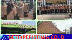 POLRES OKU TIMUR Melalui Polsek Belitang I Membagikan Masker Gratis Kepada Siswa – Siswi SMP Dan SMA Negeri Belitang
