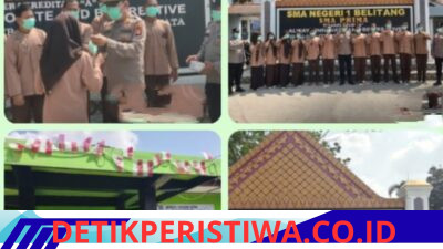 POLRES OKU TIMUR Melalui Polsek Belitang I Membagikan Masker Gratis Kepada Siswa – Siswi SMP Dan SMA Negeri Belitang