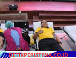 Semangati Hari Jadi ke-78 Polwan RI, Kapolres Karangasem Ikuti Aksi Donor Darah di Polda Bali