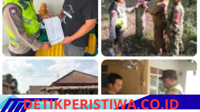 Giat Sat Binmas Polres Oku Timur Melaksanakan Pencegahan Karhutla, di Wilkum Polres Oku Timur.