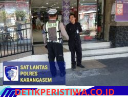 Melalui Kegiatan Rutin Yang Ditingktkan, Satlantas Polres Karangasem Lakukan Patroli di Kawasan Pertokoan