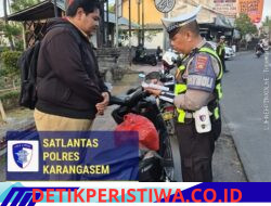 Tekan Angka Pelanggaran Lalulintas, Satlantas Polres Karangasem Intensifkan Tilang Manual