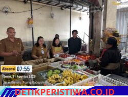 Antisipasi Lonjakan Harga Bapokting di Pasaran, Personil Sat Reskrim Polres Karangasem Sidak Harga Bapokting di Sejumlah Pasar Wilayah Kabupaten Karangasem