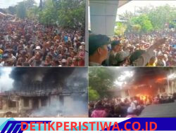 Ribuan Masyarakat Tambang Rakyat Belitung Timur Geruduk Kantor PT.Timah Beltim Spontan Membakarnya